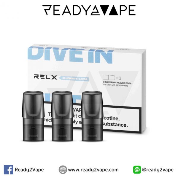 RELX Pod BLueberry : น้ำยาบุหรี่ไฟฟ้าสำหรับ RELX