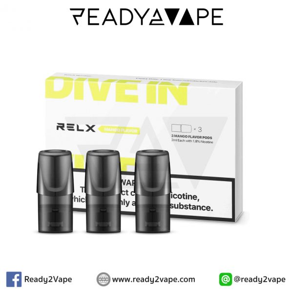 RELX Pod Mango : น้ำยาบุหรี่ไฟฟ้าสำหรับ RELX